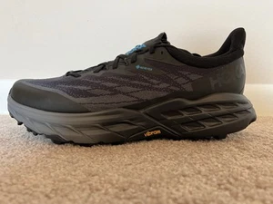 Hoka Speedgoat 5 GTX Spike Trail Running Shoes Black Gore-Tex Men's Size 11 New - Picture 1 of 6