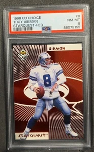 1998 UPPER DECK CHOICE TROY AIKMAN 8 RED STARQUEST #8 GRADED PSA 8 DALLAS - Picture 1 of 3