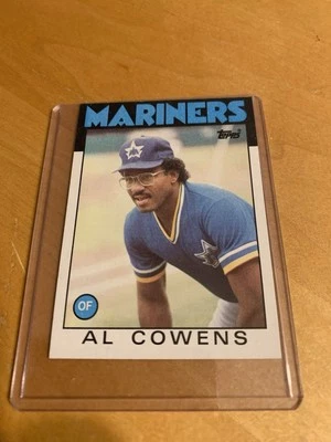 1986 Topps #92 Al Cowens Seattle Mariners Baseball Card - Image 1 of 2
