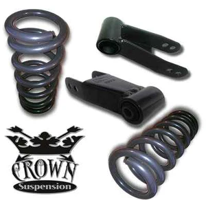3"/ 2" Lowering Drop Kit Coil Springs Shackles Fits 1988-1998 Chevy GMC C1500 V8 - Picture 1 of 1