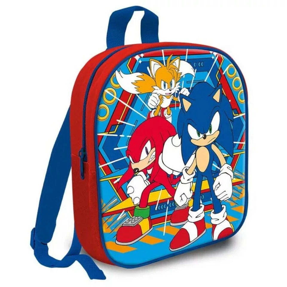 Kinder Rucksack Sonic The Hedgehog Kita Kindergarten Tagesmutter Tasche 29cm - Bild 1 von 1