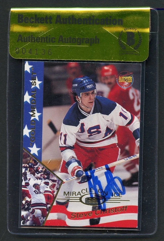 Steve Christoff #7 signed autograph Miracle on Ice 1980 Olympic Hockey Team BAS - Image 1 of 1