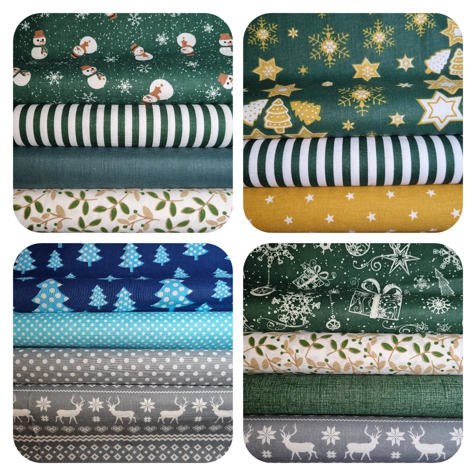 Stoffpaket 3,4  St.22 x 50 cm  Stoff Quiltpaket Patchworkstoff  Weihnachtsstoff - Bild 1 von 1