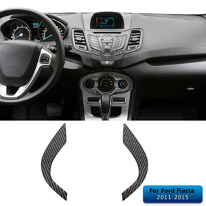 Center A/C Console Trim Side Cover Decor For Ford Fiesta 2011-2015 Carbon Fiber - Picture 1 of 12