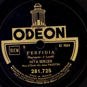NITA BERGER Perfidia (Welthit) / C'est loin tout ça Schellackplatte 78rpm S6657 - Foto 1 di 2