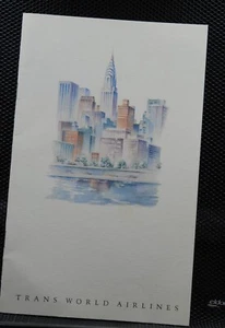 TRANS WORLD AIRLINES (TWA)-- Royal Ambassador Menu- New York-`1980's. - Bild 1 von 4