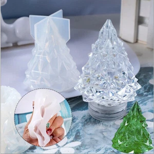 Christmas Tree Epoxy Resin Mold Silicone Casting Mould for DIY Home Xmas Decor - Picture 1 of 11