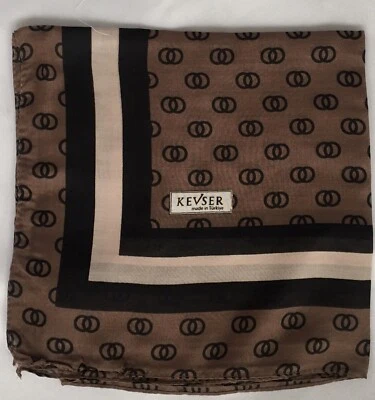 Новый с ярлыками лимон шляпы 38 «квадратный хлопок смесь шарф коричневый w черный • отлично подходит для химиотерапии - Изображение 1 из 2