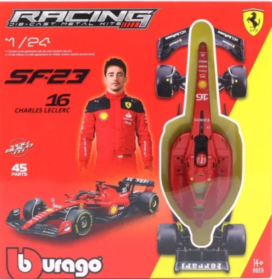 Ferrari SF-23 LECLERC #16 2023 Modellino F1 Kit Build Bburago 1/24 18-26851 - Immagine 1 di 3