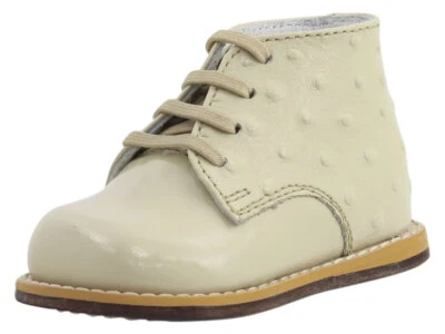 Josmo Infant/Toddler Boy's First Walker Beige Ostrich Lace Up Oxfords Shoes - Image 1 of 4