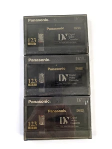 3x Cassette de Video Panasonic DV123ME Profesional Digital 3 Cintas Nuevo Sellado - Imagen 1 de 3