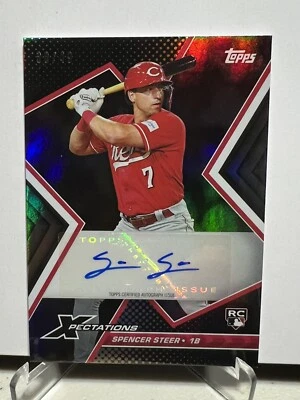 SPENCER STEER 2023 Topps Xpectations  Iridescent Auto Autograph Rookie Card /49✔ - Image 1 of 4