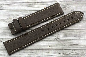 Cintuirno Marrone Pelle Struzzo Artigianale Made Italy Nuovo ANSA 18mm NUOVO - Imagen 1 de 4
