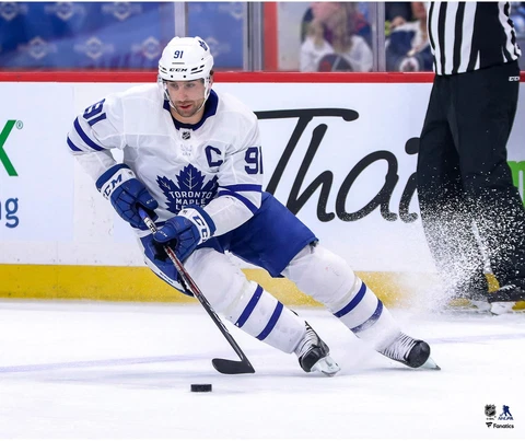 John Tavares Toronto Maple Leafs UnsignedJersey Skating Photo Cover