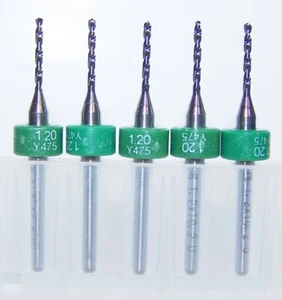 (5) NEW 1.20mm (.0472") Carbide Printed Circuit Board Drills (PCB) 475.0472.400 - Picture 1 of 2