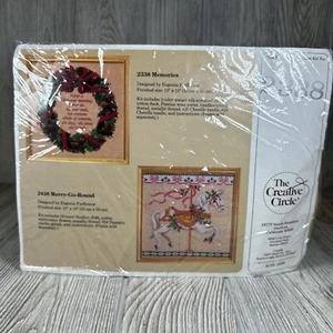 The Creative Circle #2338 Memories Holiday Crewel Embroidery Vintage Horse - Picture 1 of 7