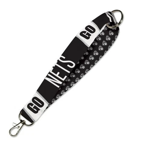NBA BROOKLYN NETS KEY BAND LANYARD KEY CHAIN 1" WIDTH NEW Cover