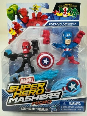 Marvel Mashers Micro Captain America vs. Iron Skull Super Hero - NEW - Image 1 of 2