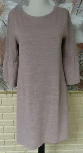 NWT A.N.A. ROSE QUARTZ HEATHER SWEATER DRESS SZ MEDIUM BELL SLEEVES / BRACELET - Picture 1 of 7