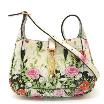 GUCCI Jackie 1961 Yuko Higuchi Mini Hobo Shoulder Hand Bag 637091Flower Japan - Image 1 of 4