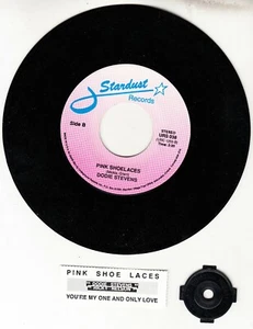 DODIE STEVENS Pink shoe laces 7" 45 rpm vinyl record NEW + juke box title strip - Picture 1 of 1