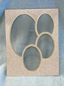 Nuevas alfombrillas de acento marco de 8 x 10 con 4 óvalos adornos dorados calidad troquelado recuerdo EE. UU. - Imagen 1 de 5