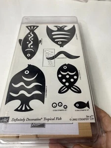 Stampin' Up! Sello montado en goma de peces tropicales definitivamente decorativo (juego de 7) - Imagen 1 de 5