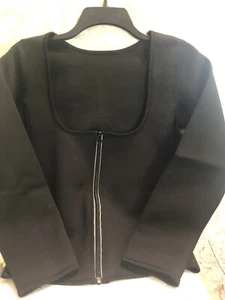 Ladies Scoop Neck Zip Long Sleeve Top. Item 1116 Sz Medium - Picture 1 of 3