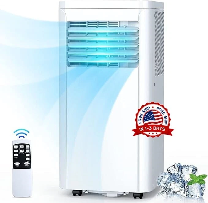 Aire acondicionado portátil de 8,000 BTU cool, dehumidifies, circulates air NEW - Image 1 of 4
