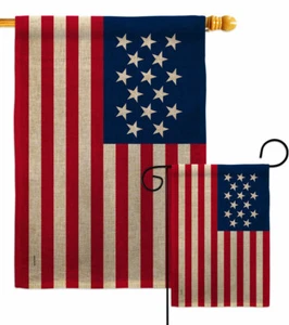 United States 1795-1818 Burlap Garden Flag Americana Old Glory Yard House Banner - Picture 1 of 19