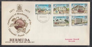 Bermuda Scott 350-4 FDC - UPU Centennial - Picture 1 of 1