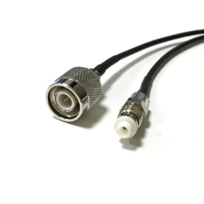 TNC male plug to FME female jack RF coax cable adapter RG174 20cm 8" New - Image 1 of 4