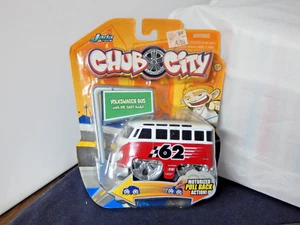Jada Toys Chub City Volkswagen Bus Red/White w/ Motorized Pull Back Action! - Picture 1 of 3