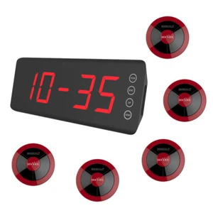 SINGCALL Wireless Calling System, 1 Fixed Receiver SC-R50 and 5 Pagers APE310R - Picture 1 of 11