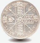 1887 Double Florin Silver UK Coin - Sterling Silver - Antique - Great Condition
