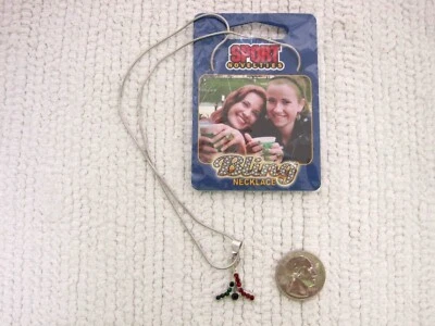 New Sport Novelties Women's Minnesota Wild Crossed Hockey Sticks Bling Necklace - Image 1 of 4