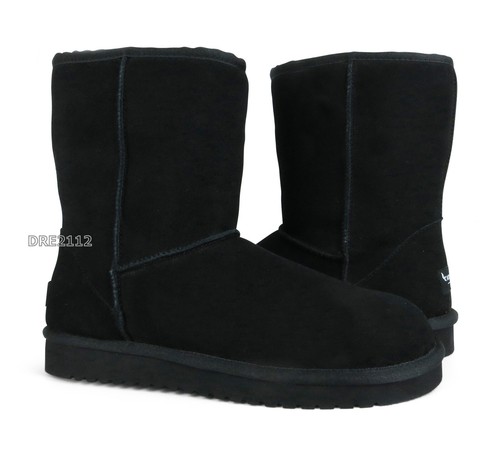 Stivali Koolaburra by UGG Koola corti neri in pelliccia scamosciata da donna taglia 6 nuovi con scatola 