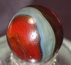 (7o16-60) Vintage Akro Agate Corkscrew Marble .57" -  L@@K 