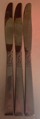 NORTHLAND Wm A Rogers Oneida Cubiertos de Acero Inoxidable Lote de 3 Cuchillos de Cena Cuchillo Foto 1 de 4