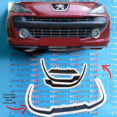Parachoques delantero universal para Peugeot 207 Seat Cupra R Line Euro alerón labio Foto 1 de 4