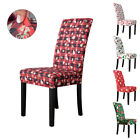 1-8 Pcs Christmas Spandex Stretch Banquet Chair Cover Decor Seat Cover Santa US