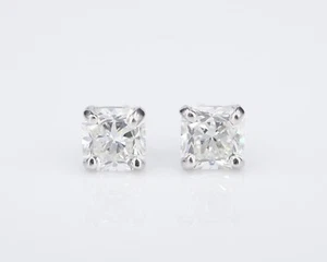 Tiffany Platinum Lucida Diamond Stud Earrings 2.19 carat VVS with Box EG2405 - Picture 1 of 7