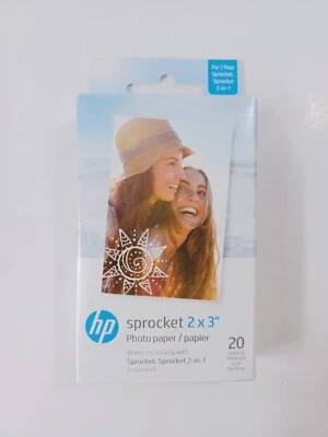 HP Sprocket 2x3" Premium Zink Sticky Back Photo Paper (20 Sheets) Compatible - Image 1 of 4
