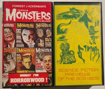 USED LOT Famous Monsters of Filmland & Science Fiction Previews VHS Clamshell - Image 1 of 4