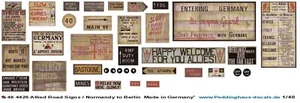 Peddinghaus -decals 1/48 4426 Allia Road Signs / Normandie To Berlin - Photo 1 sur 1