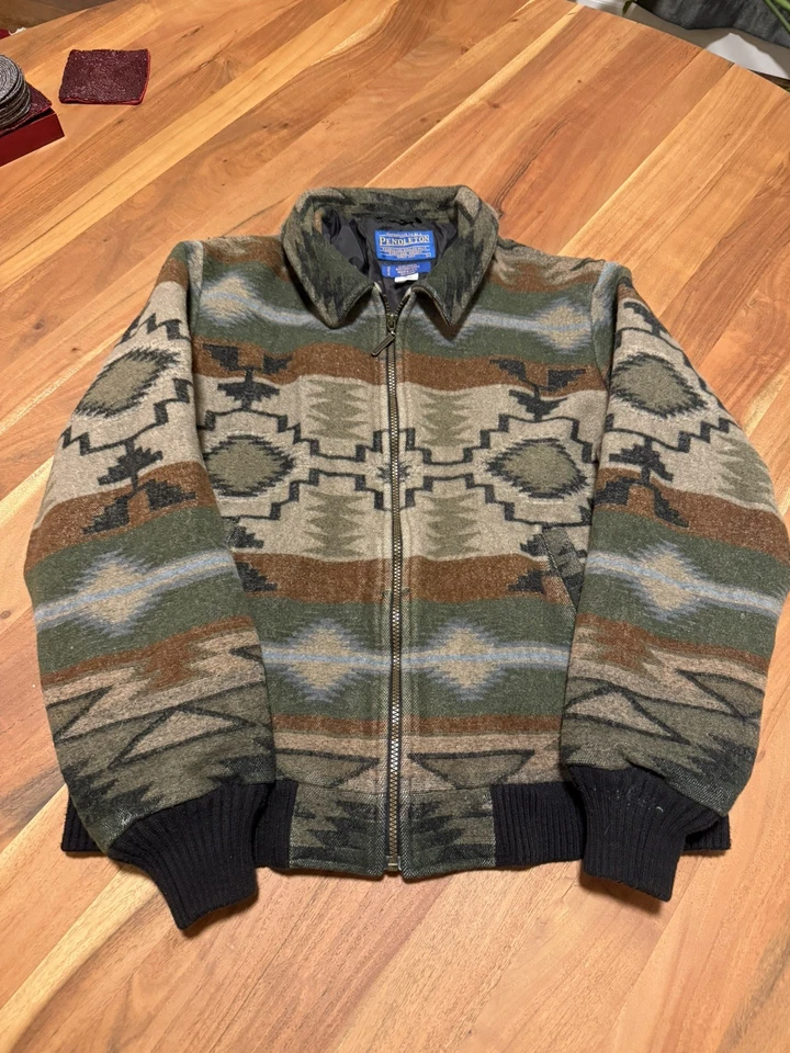 Chaqueta de Lana Pendleton Alta Calidad Western Wear AZTEC Multicolor Mujer’s L Foto 1 de 4