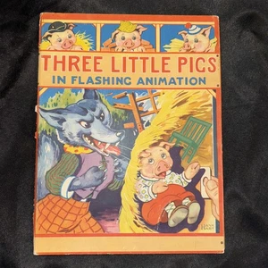 1944 Edition THREE LITTLE PIGS IN "FLASHING ANIMATION" By HANK HART - Picture 1 of 17