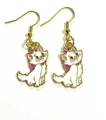 Pendientes colgantes enchapados en oro Aristocats Marie Foto 1 de 2