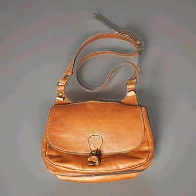 Bolso Bandolera PATRICIA NASH LINNY MARRÓN COÑAC Cuero Sillín Mensajero Bolso de Mano Foto 1 de 4