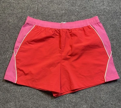 Pantalones Cortos Urban Outfitters BDG Para Mujer Grandes Rojo Rosa Jess Nylon Pista Retro Y2K NUEVO Foto 1 de 4